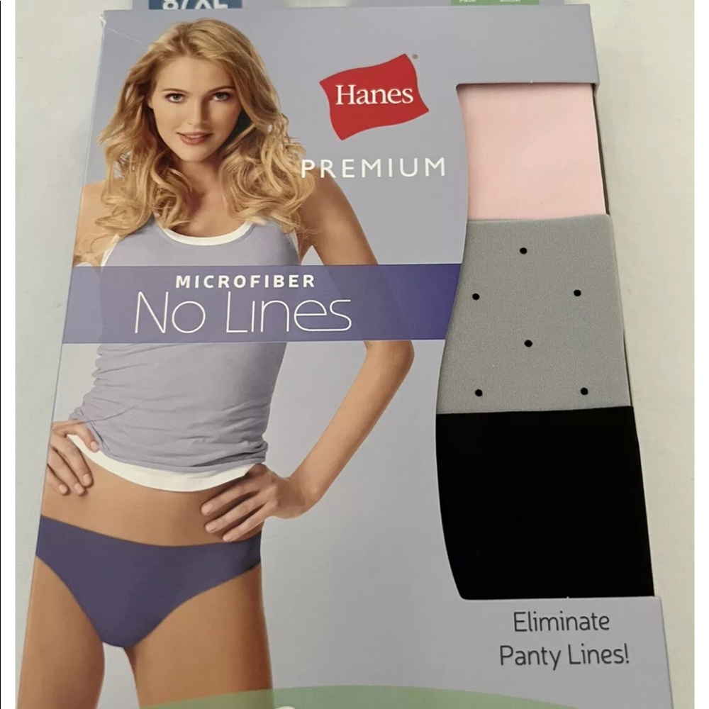 New Hanes 3-pack w comfort flex fit microfiber bikini 8/XL LM42AS